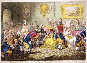 Lassemblée nationale: - tai - suuri yhteistyökokous St. Anns Hillissä, pubissa. 1804 (käsinvärinen kaiverrus)